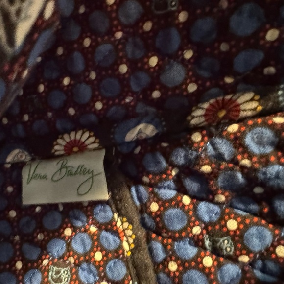 Vera Bradley Night Owl Black and Red Floral Tote - Picture 8 of 8